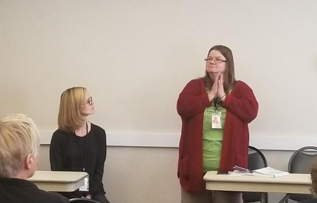 instructor Alma Andrews leads spiritual gifts class